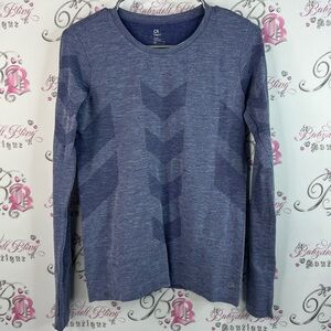 GAP body shirt navy blue Heathered Blue Long Sleeve Shirt